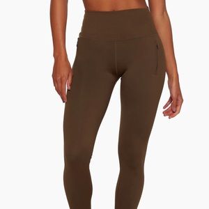 Set Active LUXFORM® ZIP POCKET LEGGINGS - CAPPUCCINO Sz M